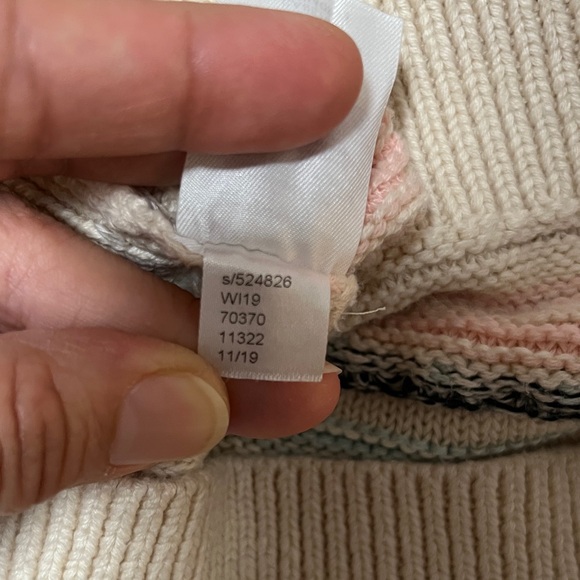 Women's Loft Cotton Multicolor Fringed Sweater size S - Picture 5 of 7